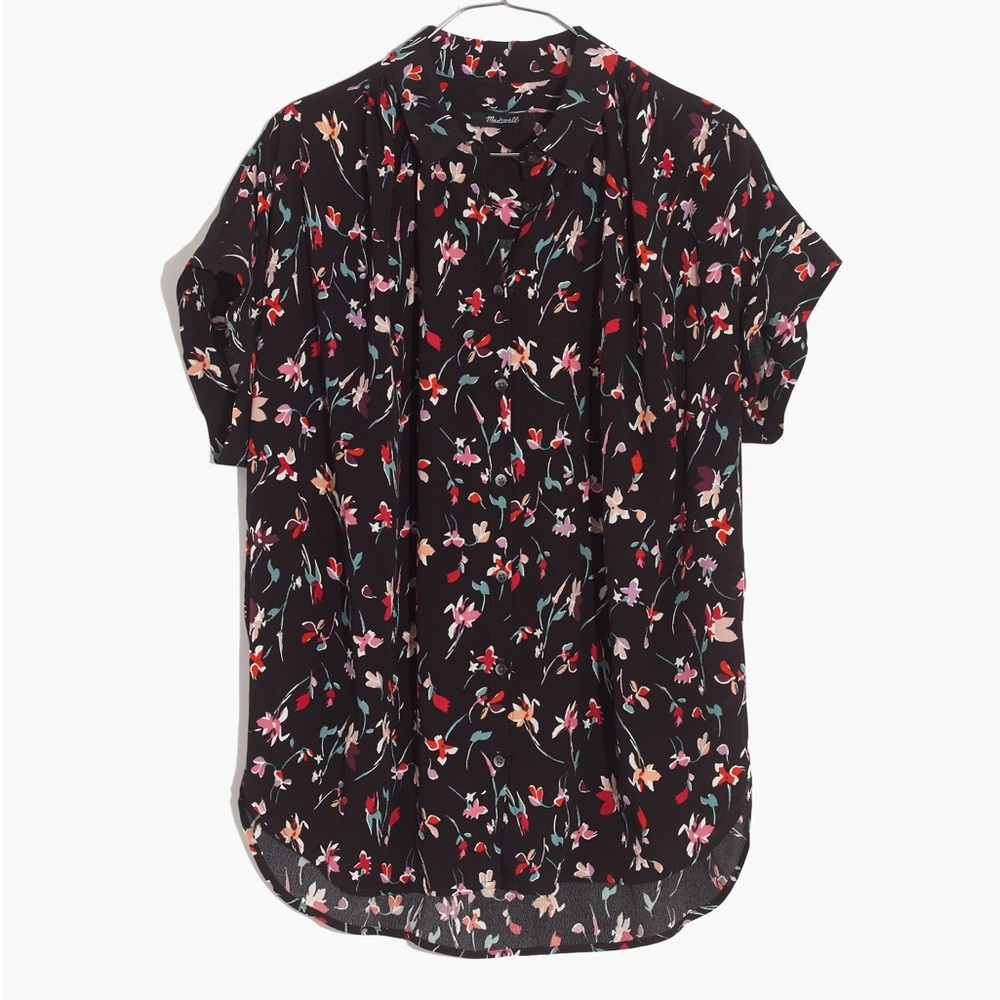 Madewell Central Drapey Shirt in Drifting Flowers
